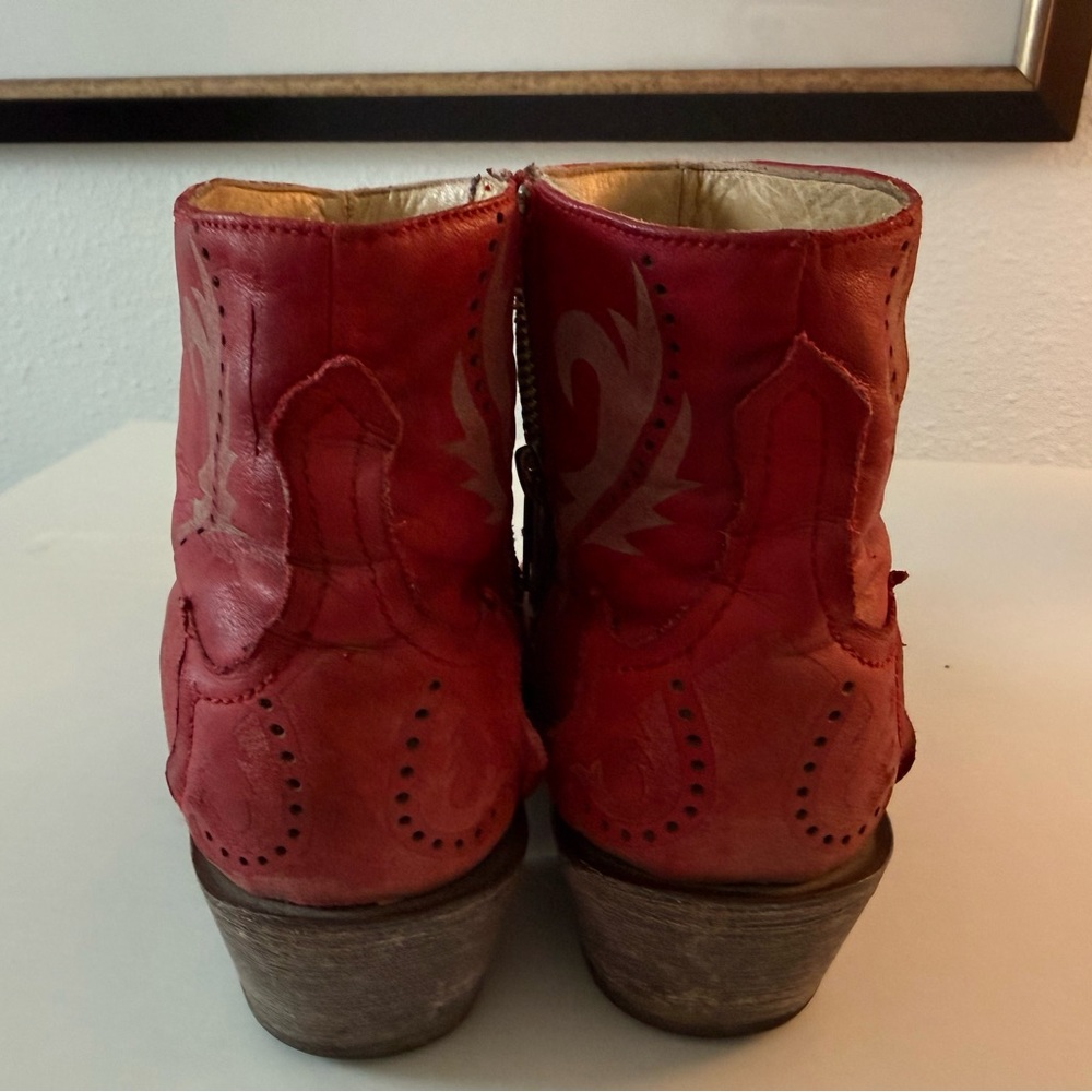Corral Boots Red Laser Ankle Boots size 8 - Picture 4 of 7